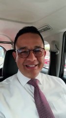 Anies Baswedan Menuju MPR Untuk Menghadiri Pelantikan Prabowo dan Gibran