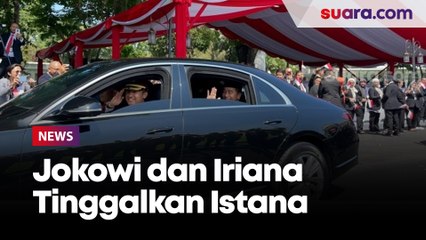 Jokowi dan Iriana tinggalkan Istana Merdeka Menuju Pelantikan Prabowo