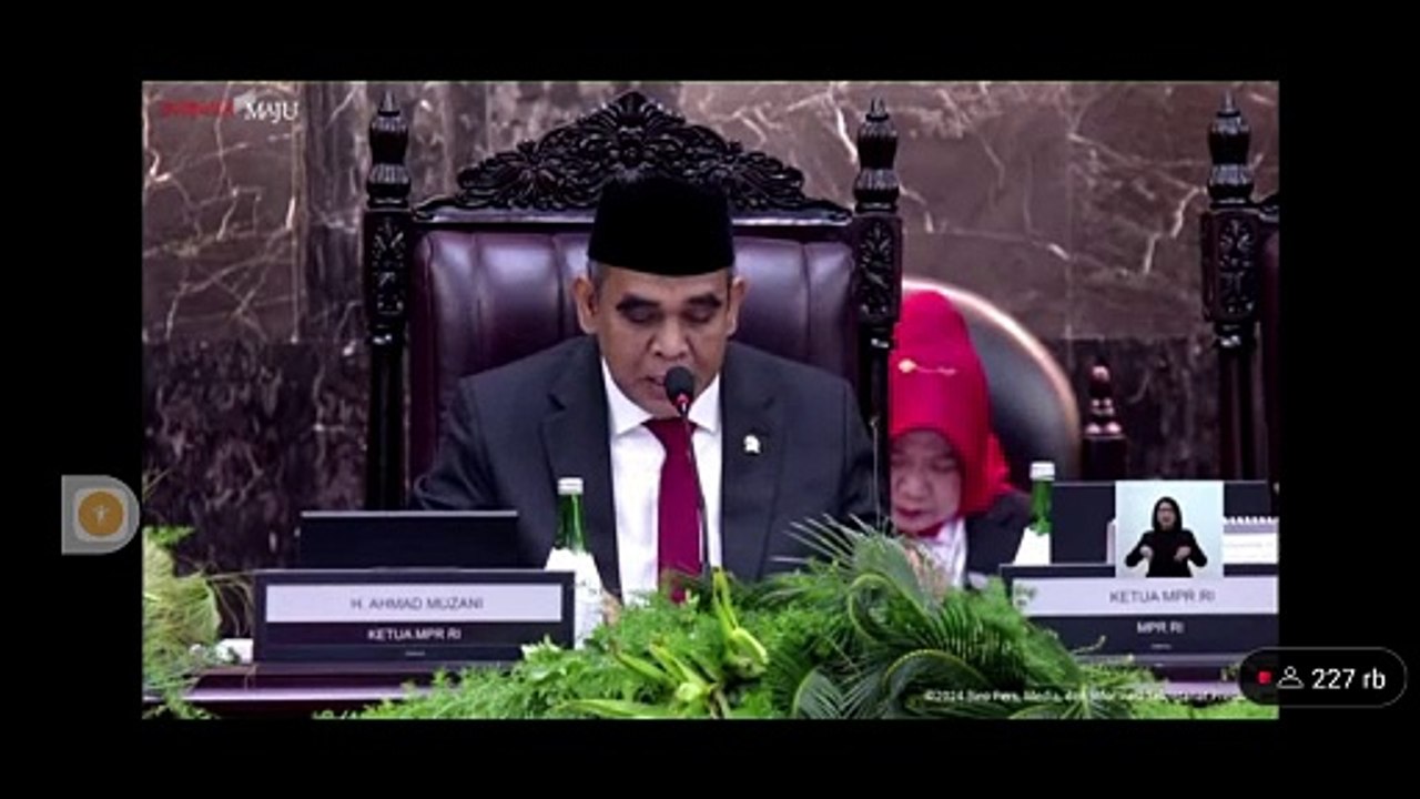 Pelantikan Presiden RI: Deklarasi Presiden Baru oleh Pimpinan MPR RI Mewakili Rakyat Indonesia