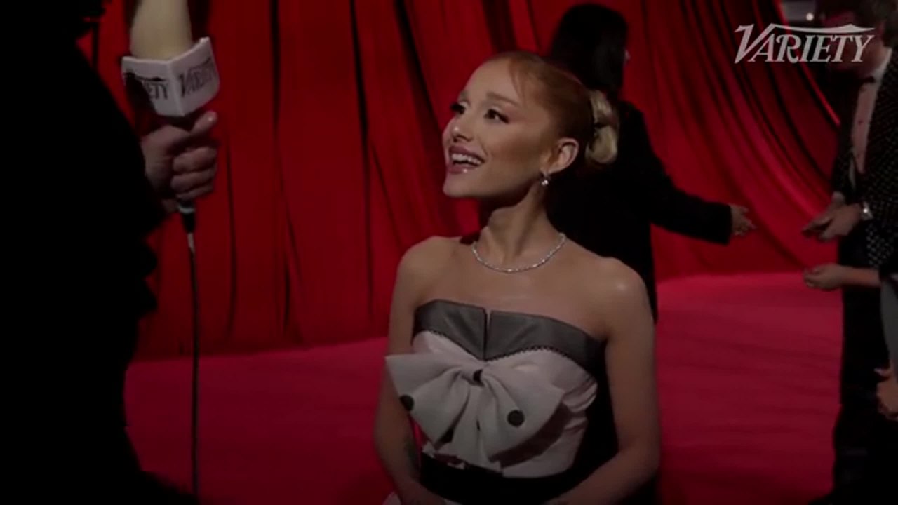 Ariana Grande Talks 'Wicked' at the Academy Museum Gala Red Carpet