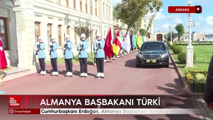Cumhurbaşkanı Erdoğan, Almanya Başbakanı Scholz'u kabul etti
