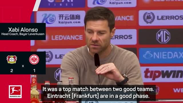 Beating Frankfurt 'a win that Leverkusen can build on' - Alonso