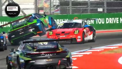 Porsche Carrera Cup America 2024 Austin Race 1 Halcome Side Flip