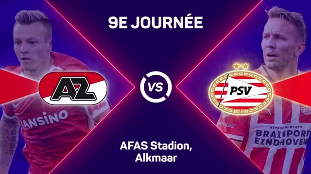 9e j. - Le PSV enchaîne face à l'AZ Alkmaar et poursuit son sans-faute en championnat