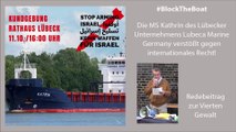 Lübeck 01 Vierte Gewalt - #BlockTheBoat - MS Kathrin - Lubeca Marine Germany