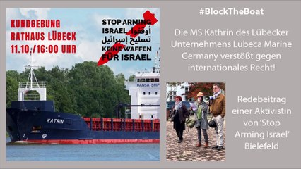 Lübeck 06 SAI Bielefeld - #BlockTheBoat - MS Kathrin - Lubeca Marine Germany