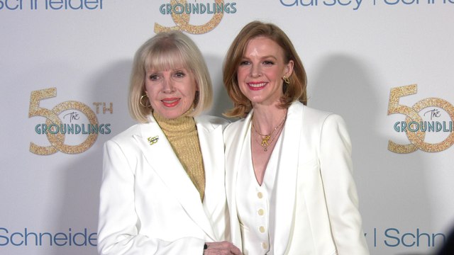Victoria Carroll and Ashley Bell attend The Groundlings' 50th Anniversary celebration red carpet event