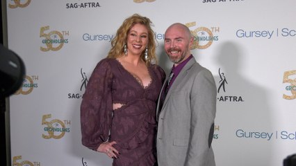 Sarah Cornell and Michael van Schoick attend The Groundlings' 50th Anniversary celebration red carpet event