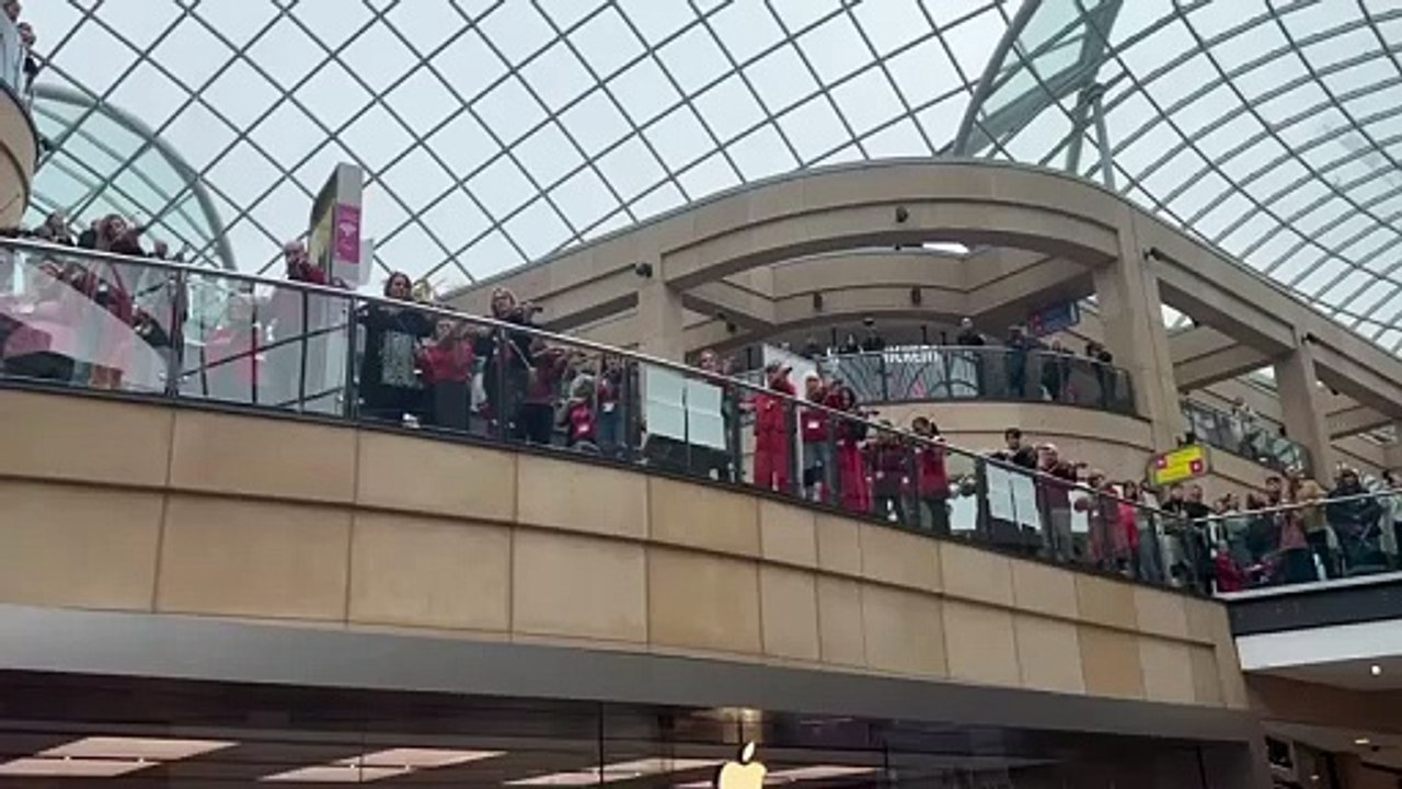 Violinists surprise shoppers at Trinity Leeds