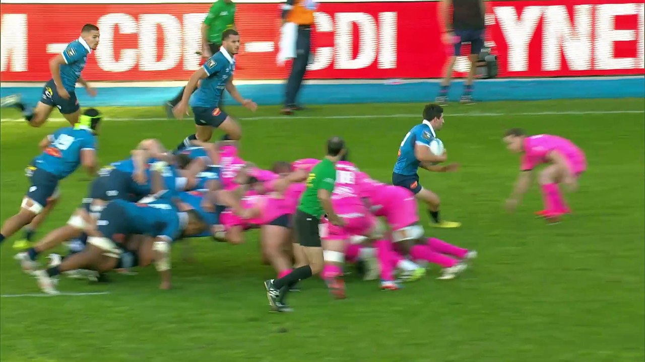 TOP 14 - Essai de Raffaele COSTA STORTI (SFP) - Castres Olympique - Stade Français Paris