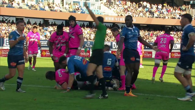 TOP 14 - Essai de JJ Van der Mescht (SFP) - Castres Olympique - Stade Français Paris