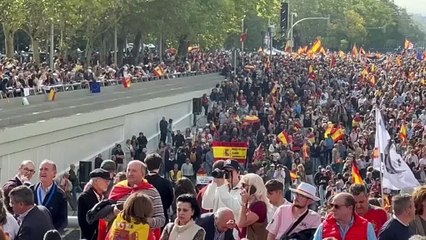 Una marea de gente se manifiesta contra Pedro Sánchez