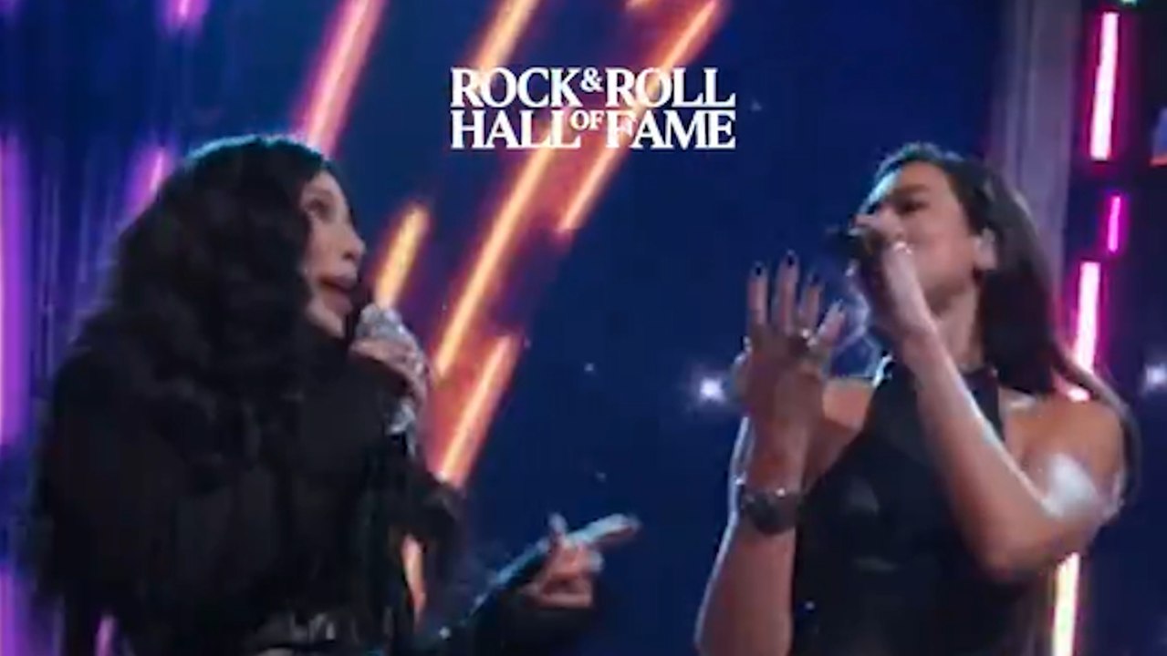 Dua Lipa performs with Cher at Rock and Roll Hall Fame ceremony