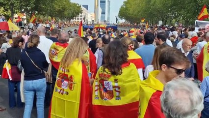 Manifestación contra Pedro Sánchez en Plaza Castilla