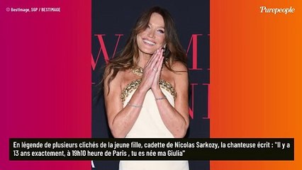 Carla Bruni fête les 13 ans de sa fille Giulia : La ressemblance avec son papa Nicolas Sarkozy devient flagrante