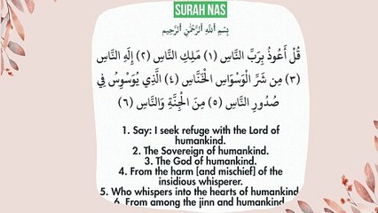 Surah Al Naas (“Mankind”)