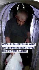 Watch: IDF Shares Video of Hamas Leader Sinwar and Family Hours Before October 7 Assault