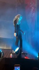 Mario Vaquerizo cae del escenario durante un concierto en Cáceres