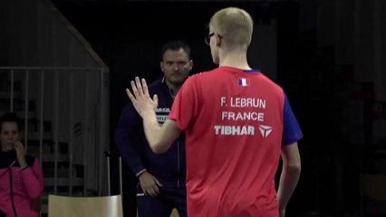 Le replay du quart de finale de Félix Lebrun - Tennis de table - Championnats d'Europe