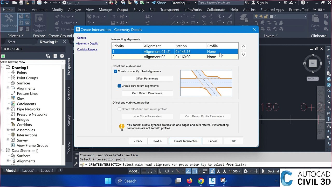 how to create round about in civil 3d #autocadcivil3d #civil3d