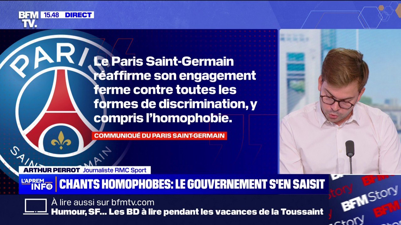 Chants homophobes: dans un communiqué, le PSG "réaffirme son engagement ferme" contre l'homophobie