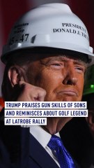 Trump praises gun skills of sons and reminisces about golf legend at Latrobe rally