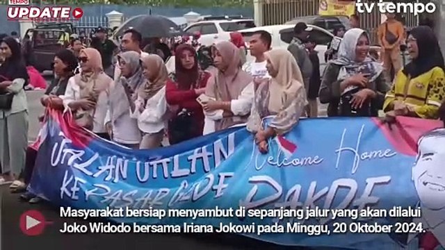 Warga Solo Sambut Kedatangan Joko Widodo dan Iriana Jokowi