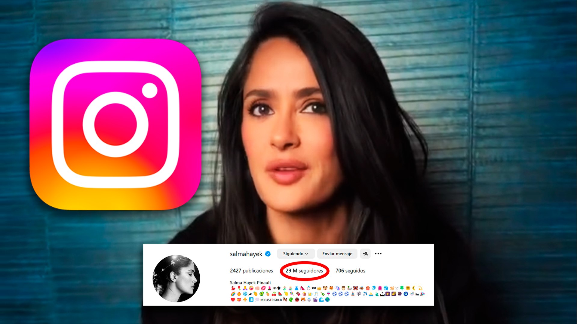 Salma Hayek comparte video para celebrar 29 millones de seguidores en Instagram 