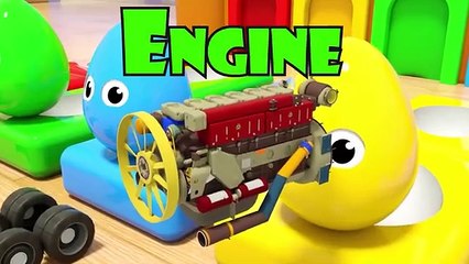 Learn the Wheels on the Bus + Rain Rain Song-School bus and soccer balls-Nursery Rhymes & Kids Songs