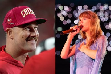 Taylor Swift singing a mashup performance of "Loml" and "White Horses,"