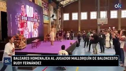 Baleares homenajea al jugador mallorquín de baloncesto Rudy Fernández