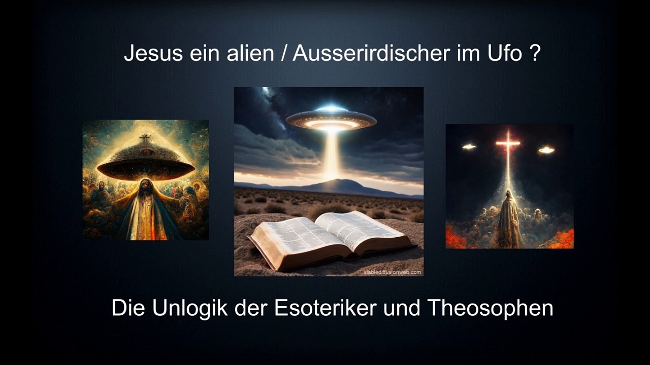 Jesus ein alien? Ausserirdischer Meister? Jesus in einem ufo? Unlogik Esoterik