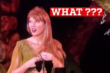 Taylor Swift can't control her reaction when she gets a standing ovation