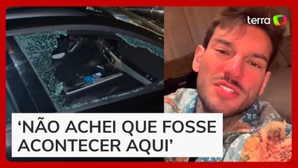 Carro de Lucas Lucco é arrombado na Europa e cantor relata prejuízo de R$ 100 mil