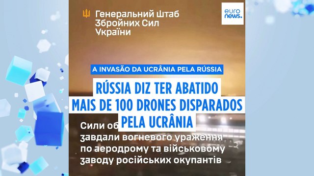Rússia diz ter abatido mais de 100 drones disparados pela Ucrânia