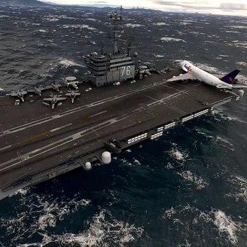 ¡Asombroso! Condiciones climáticas adversas Boeing 747 FedEx despega del portaaviones
