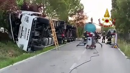 Allarme ambientale, la cisterna carica di alcol metilico messa in sicurezza