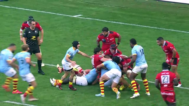 TOP 14 - Essai de So'otala FA'ASO'O (USAP) - USA Perpignan - LOU Rugby