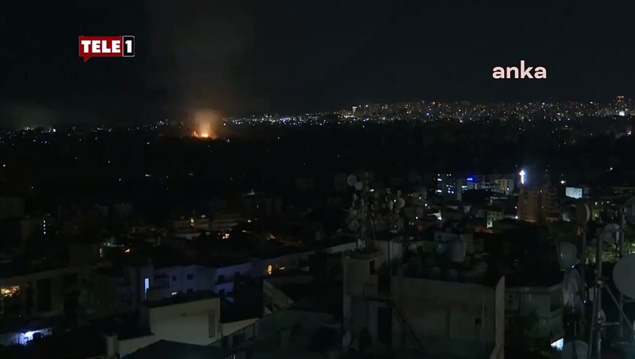 Peş peşe şiddetli patlamalar! İsrail savaş uçakları Beyrut'u bombalıyor
