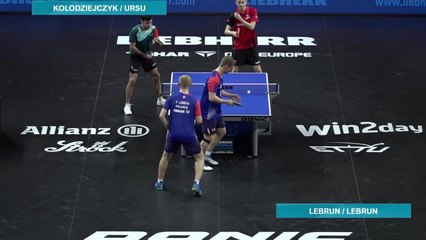 Le replay de la demi-finale du double Lebrun - Tennis de table - Championnats d'Europe