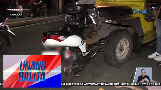 Motorcycle rider, patay matapos makabanggaan ang isang jeep; driver, nasa kustodiya ng pulis | Unang Balita