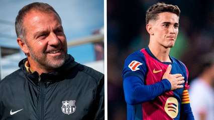 Hansi Flick contento con el regreso de Gavi en la victoria del Barcelona: "Era su sueño y se ha hecho realidad"