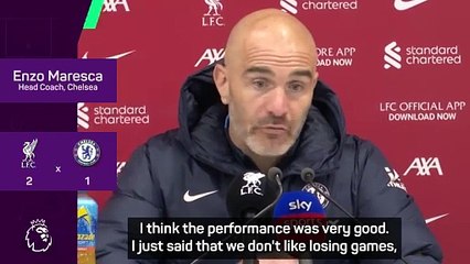 Maresca happy with Chelsea's performance despite defeat at Liverpool