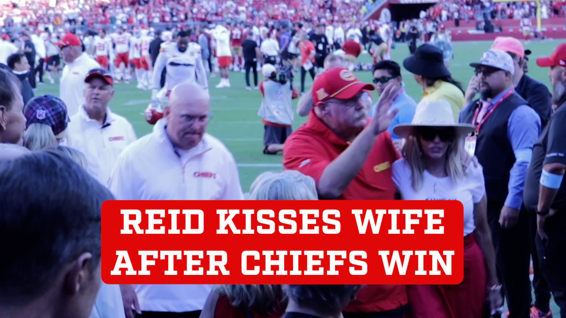Andy Reid shares heartfelt moment with his wife after Chiefs' victory ...