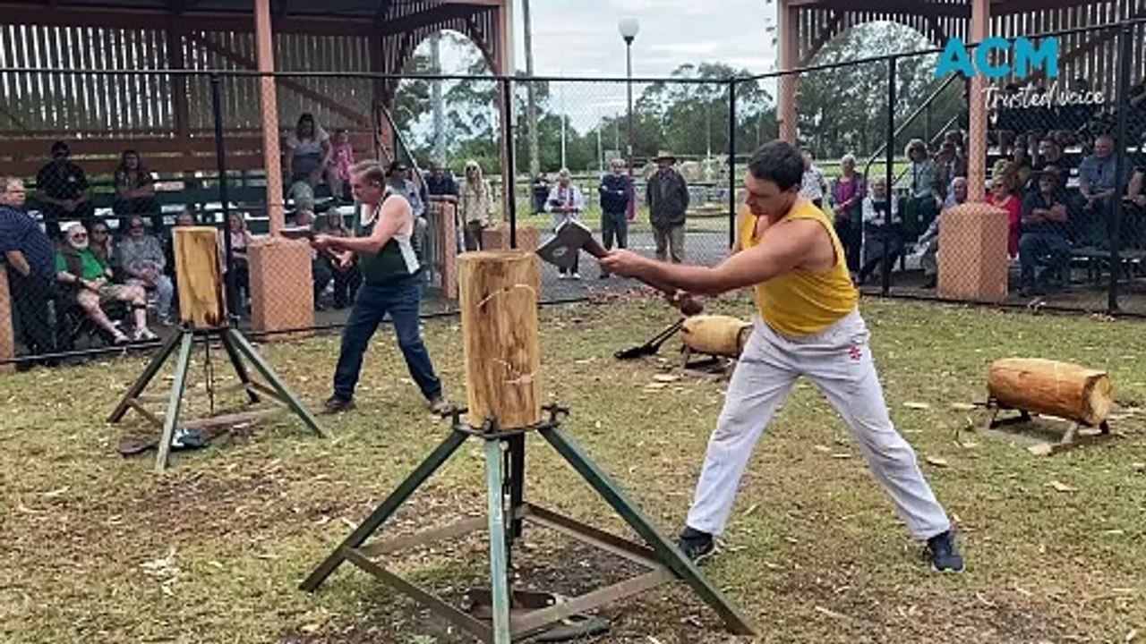 The woodchop has been a key part of the Nowra Show's history