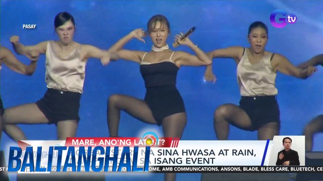 Korean stars na sina Hwasa at Rain, nag-perform sa isang event | Balitanghali