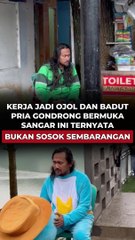 Kerja Jadi Ojol dan Badut, Pria Gondrong Bermuka Sangar ini Ternyata Bukan Sosok Sembarangan