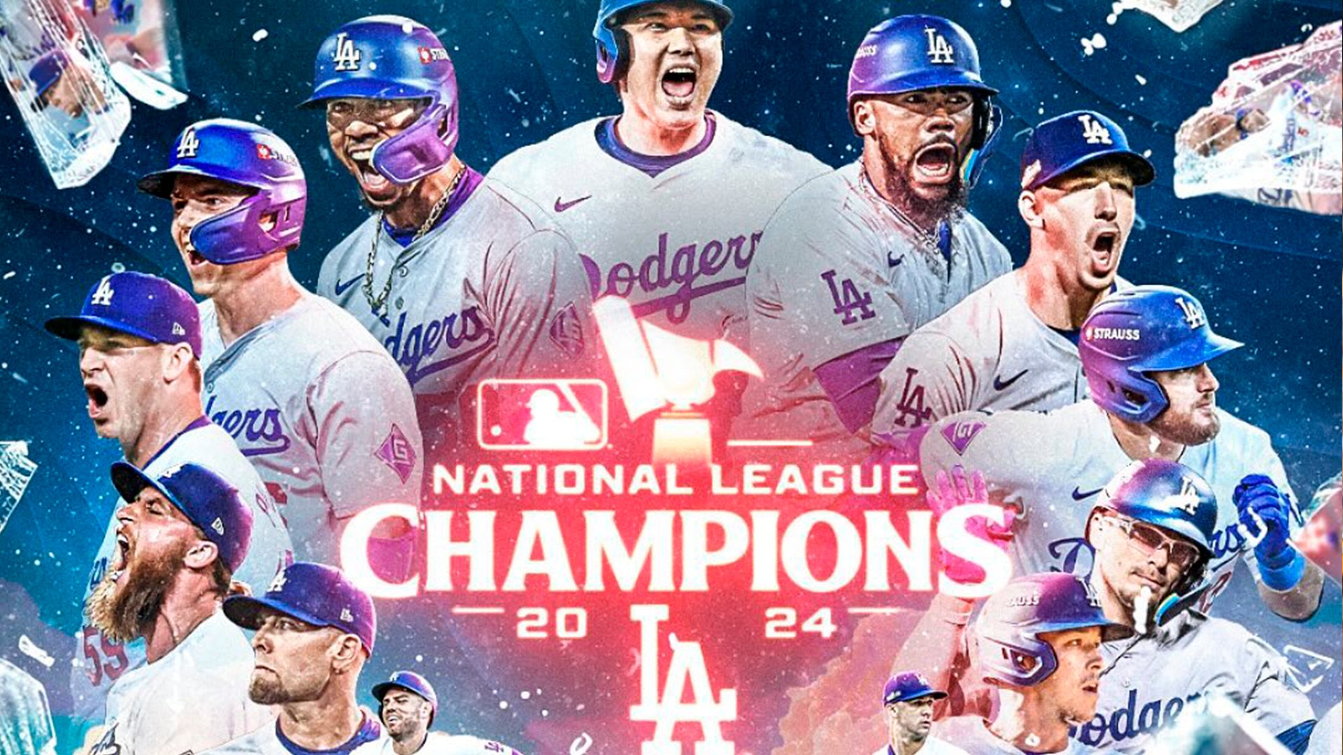 Dodgers celebran el ttulo de la Liga Nacional tras derrotar a los Mets y se clasifican a la Serie Mundial