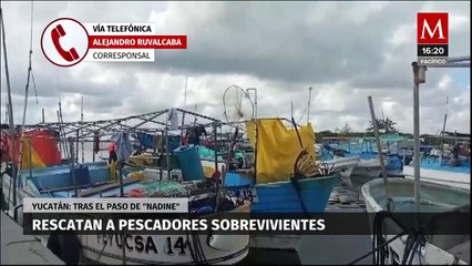 Rescatan a tres pescadores tras naufragio en Yucatán; dos siguen desaparecidos