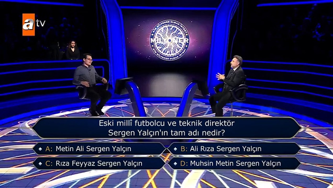 Kim Milyoner Olmak İster yarışmasında Sergen Yalçın sorusu 500 bin TL'den etti!